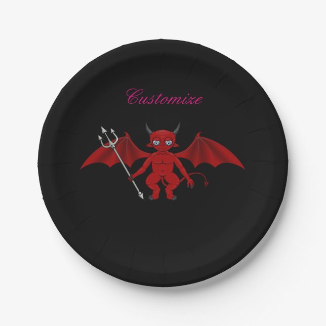 Little Red Devil Thunder_Cove Paper Plates (Front)
