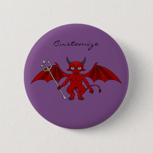Little Red Devil Thunder_Cove Pinback Button