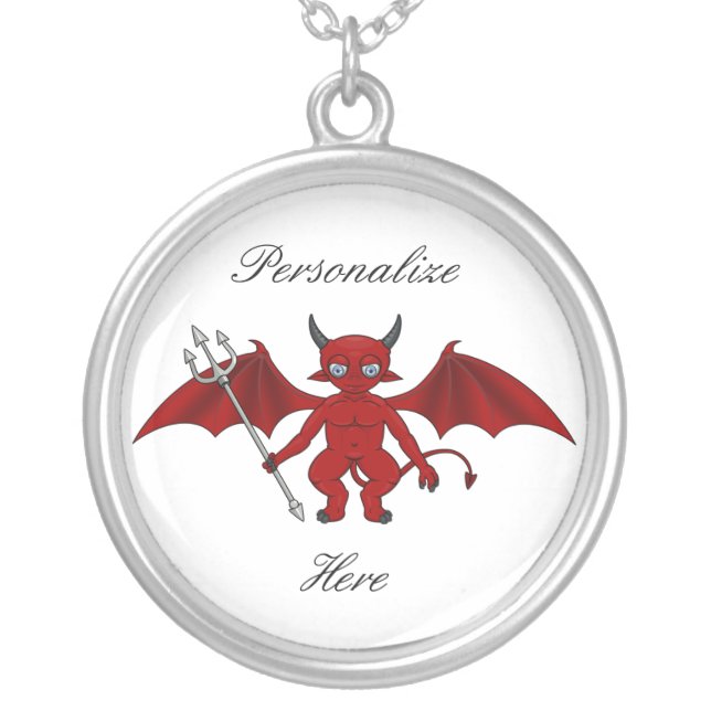 Little Red Devil Thunder_Cove Silver Plated Necklace (Front)