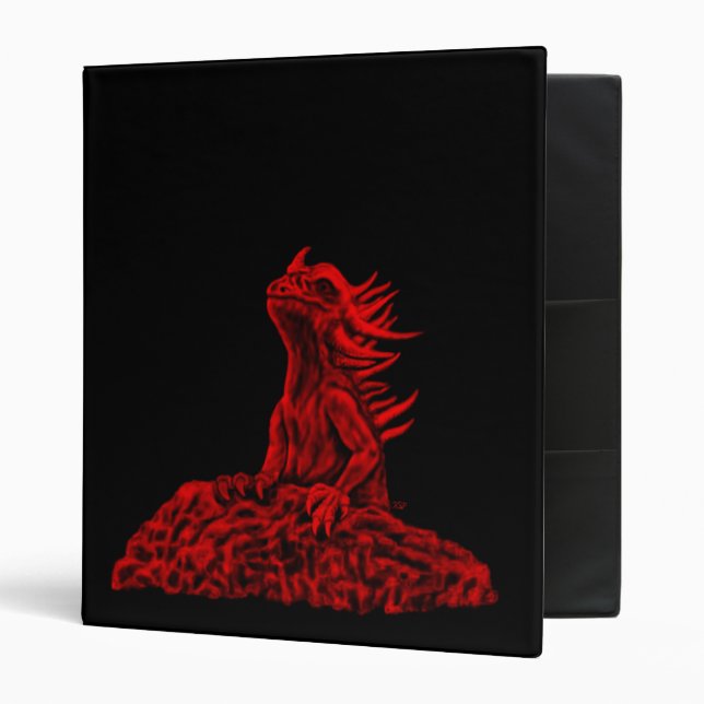 Little red Dragon 3 Ring Binder (Front/Inside)