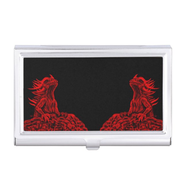 Little red Dragon Business Card Holder (Front)