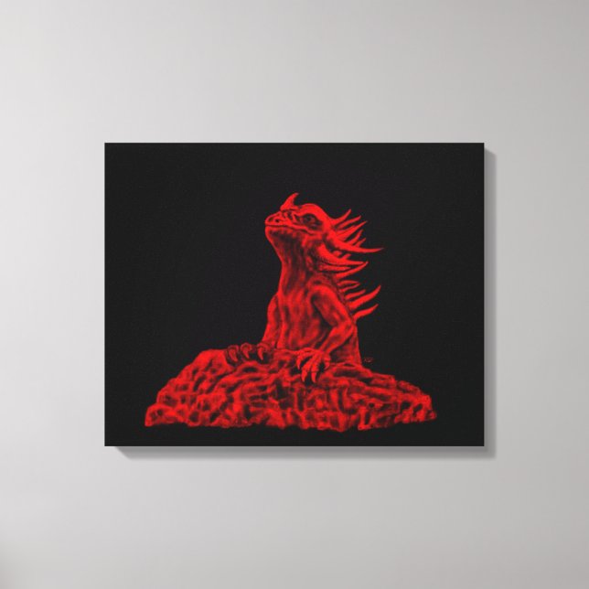 Little red Dragon Canvas Print (Front)