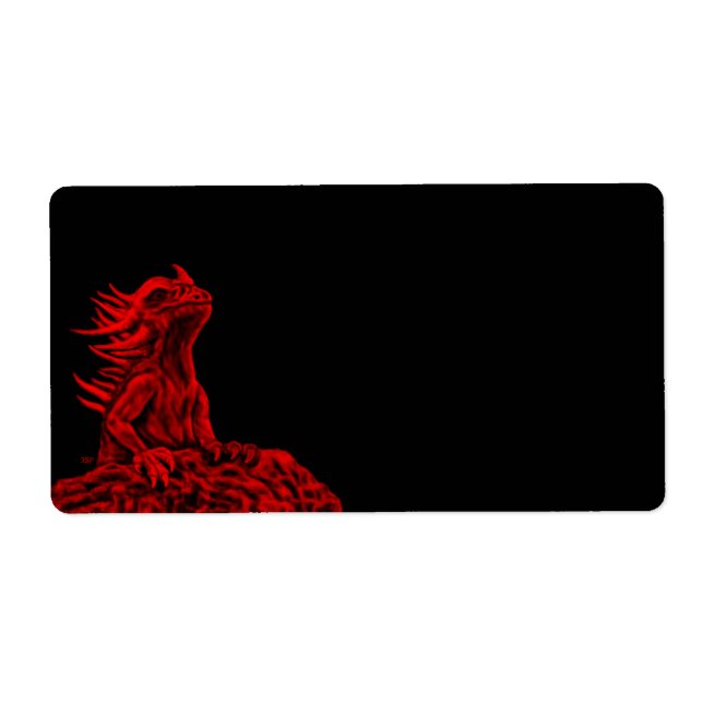 Little red Dragon Label (Front)