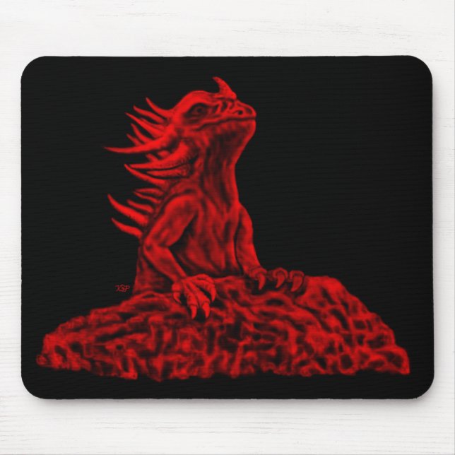 Little red Dragon Mouse Pad (Front)