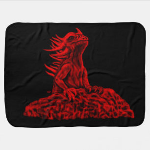 Little red Dragon Swaddle Blanket