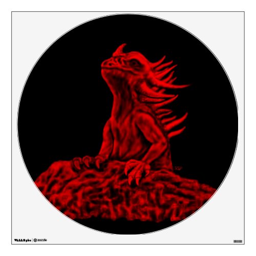 Little red Dragon Wall Decal