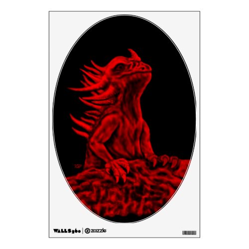 Little red Dragon Wall Decal