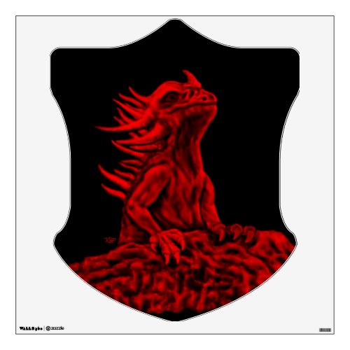 Little red Dragon Wall Decal