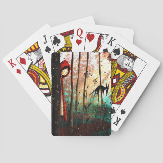 Little red fairtyale wolf poker cards