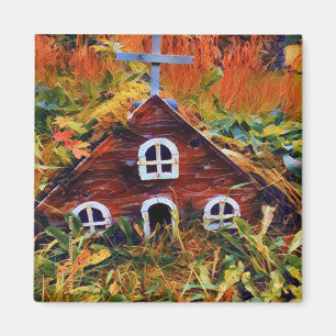 Little Red Fairy House  Magnet