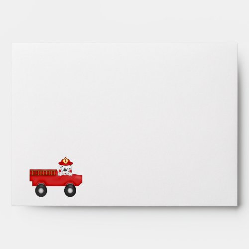 Little Red Fire Truck Birthday Envelope