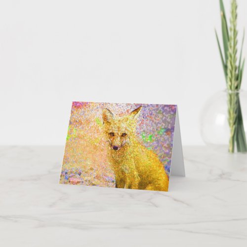 Little Red Fox Art Card