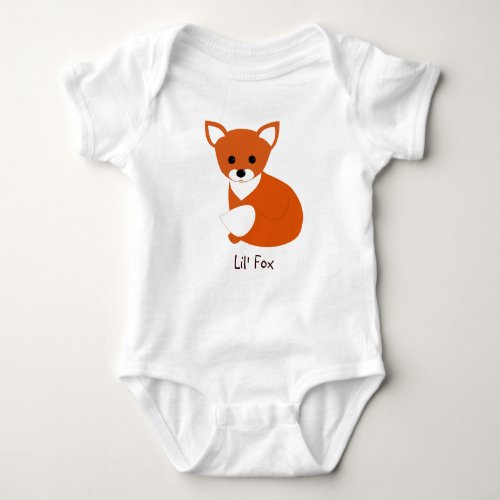 Little Red Fox Baby Bodysuit