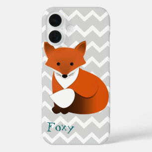 Little Red Fox Design iPhone 16 Case