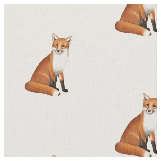 Little Red Fox Wildlife Combed Cotton Fabric