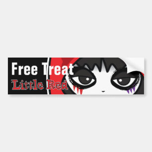 Little Red Free Treat Bumper Sticker