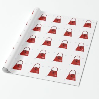Little Red Handbag Wrapping Paper
