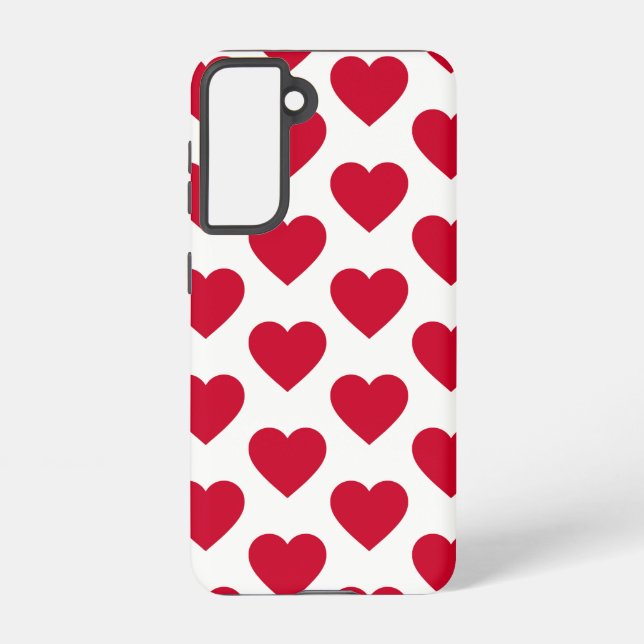 Little Red Hearts Samsung Galaxy Case (Back)