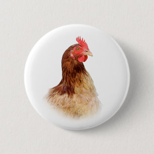 Little Red Hen Button
