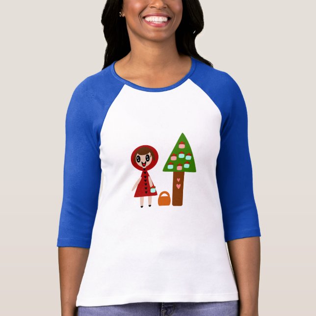 Little Red Riding Hood and the Cupcake Tree T-Shirt (Front)