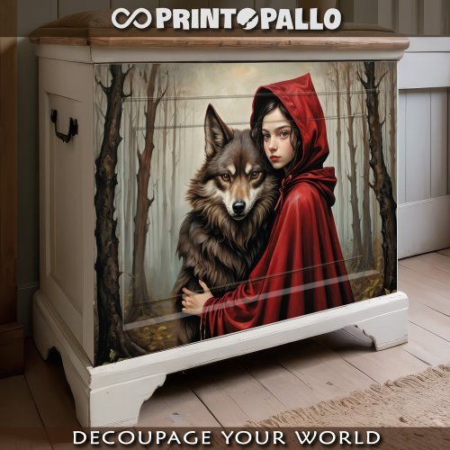 Little red riding hood and the true about wolf  tissue paper