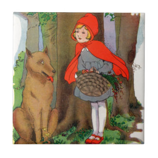 Little Red Riding Hood and the Wolf Ceramic Tile