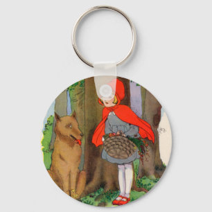 Little Red Riding Hood and the Wolf Keychain