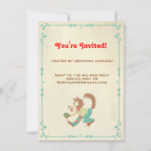 Little Red Riding Hood Baby Shower Invitations (Back)