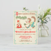 Little Red Riding Hood Baby Shower Invitations (Standing Front)