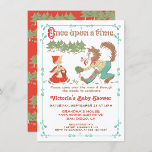 Little Red Riding Hood Baby Shower Invitations