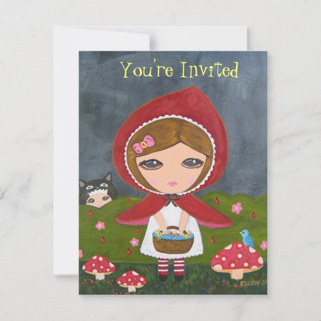 Little Red Riding Hood- Bedtime Story Party Invitation (Front)