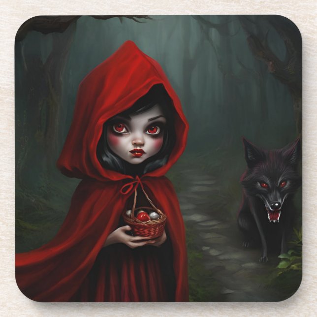 Little red riding hood  beverage coaster (Front)