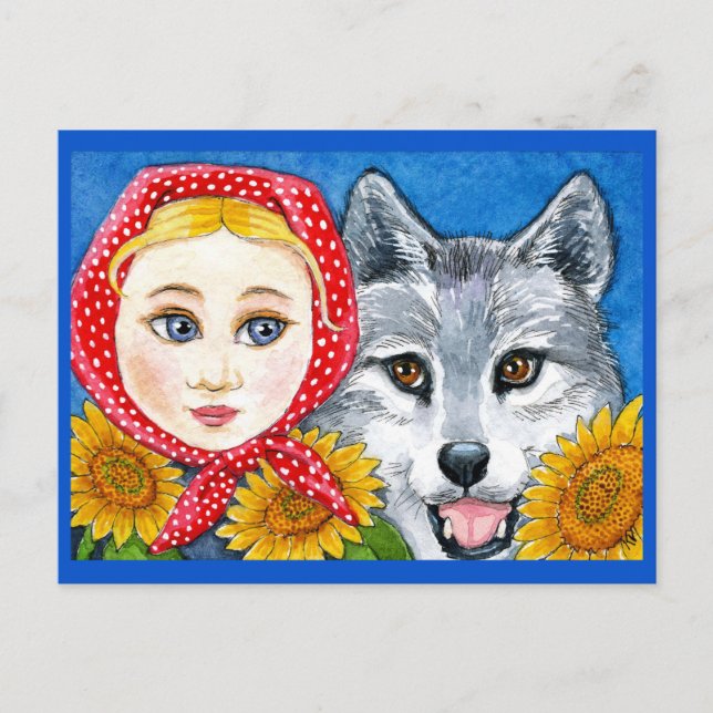 Little Red Riding Hood, Big Bad Wolf Postcard (Front)