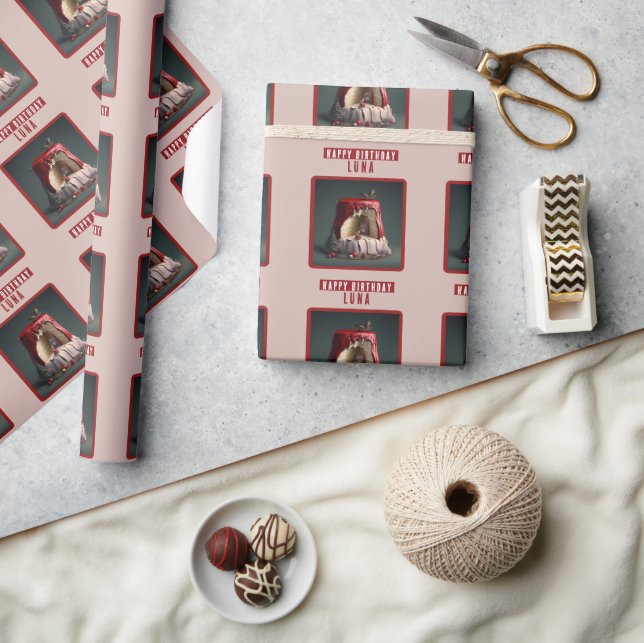 Little Red Riding Hood Birthday Cake -  Wrapping Paper (Crafts)