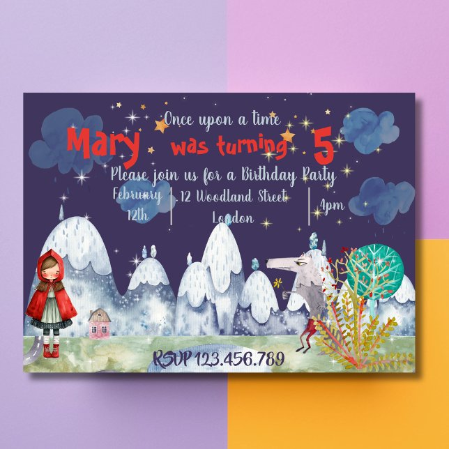 Little red riding hood Birthday Invitation (Creator Uploaded)
