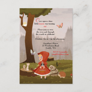 Little Red Riding Hood Birthday Party Invitation