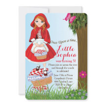 Little Red Riding Hood Birthday Party Invitations