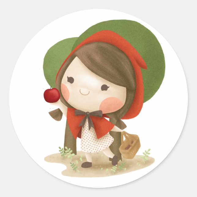  Little red riding hood birthday Sticker (Front)