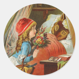 Little Red Riding Hood by Carl Offterdinger Classic Round Sticker