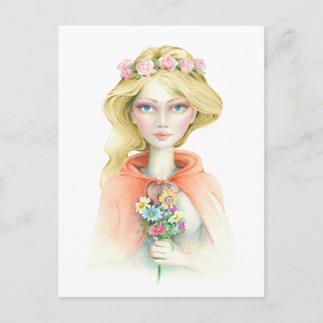"Little Red Riding Hood" By Scot Howden Postcard (Front)