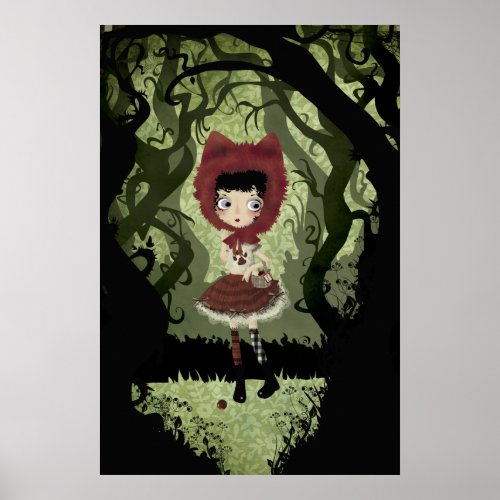Little Red Riding Hood Card Poster