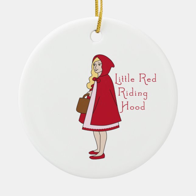 Little Red Riding Hood Ceramic Ornament (Front)