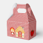 Little Red Riding Hood Characters on Red Gingham Favor Boxes