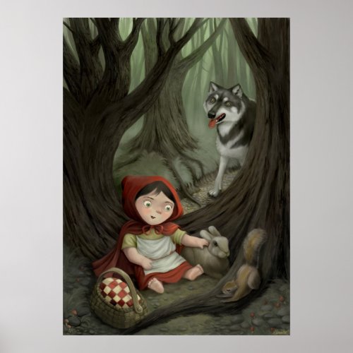 Little Red Riding Hood Childrens Art Print