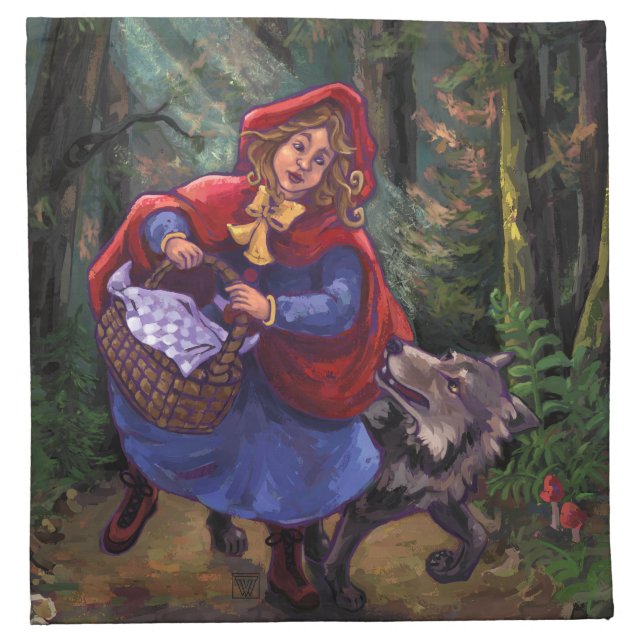 Little Red Riding Hood Cloth Napkin (Front)