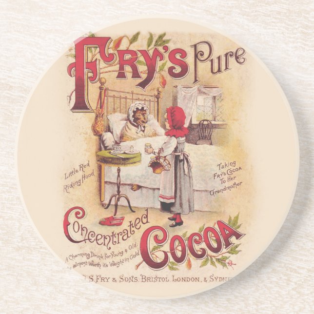 Little Red Riding Hood Cocoa Drink Coaster (Front)