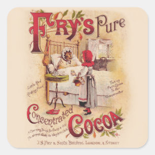 Little Red Riding Hood Cocoa Square Sticker