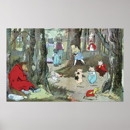 Little Red Riding Hood End Pages Poster