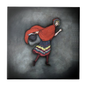 Little Red Riding Hood ~Fairy Tale~Jennie Harbor~ Ceramic Tile