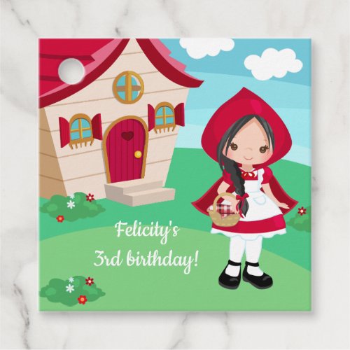 Little Red Riding Hood Fairytale Girls Birthday Favor Tags